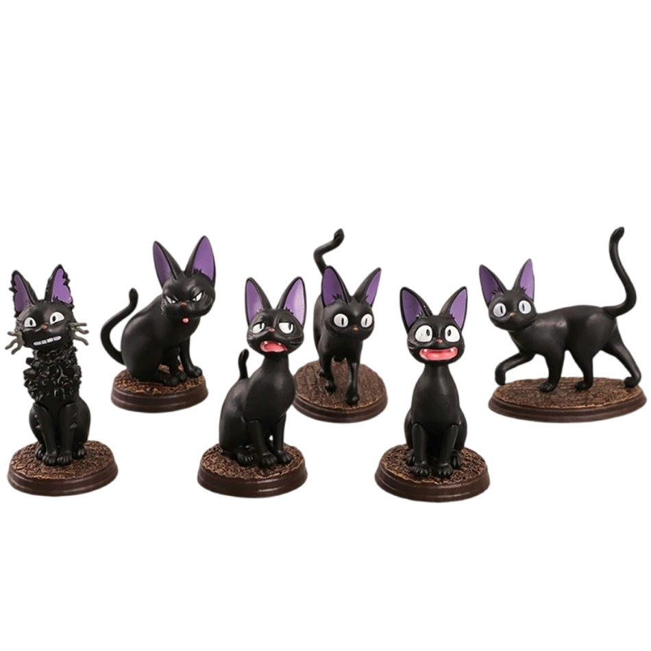 Kids Toys Jiji - 6 buah/Set gambar kartun kucing hitam