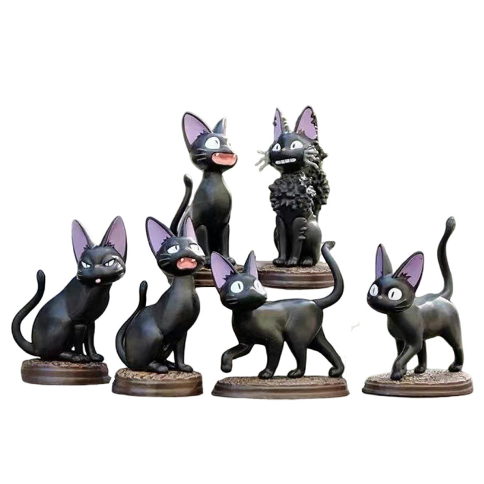 Kids Toys Jiji - 6 Buah/Set Kartun Kucing Hitam Jiji