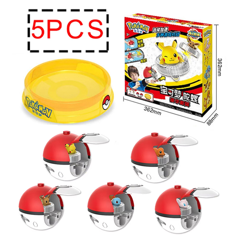 Spin Top Gyro Toy - Mainan Bola Putar Pokemon, Figur Aksi