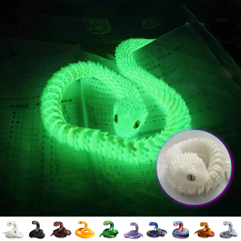 Kids Toys Christmas 2025 - 3D dicetak naga ular dicetak angka