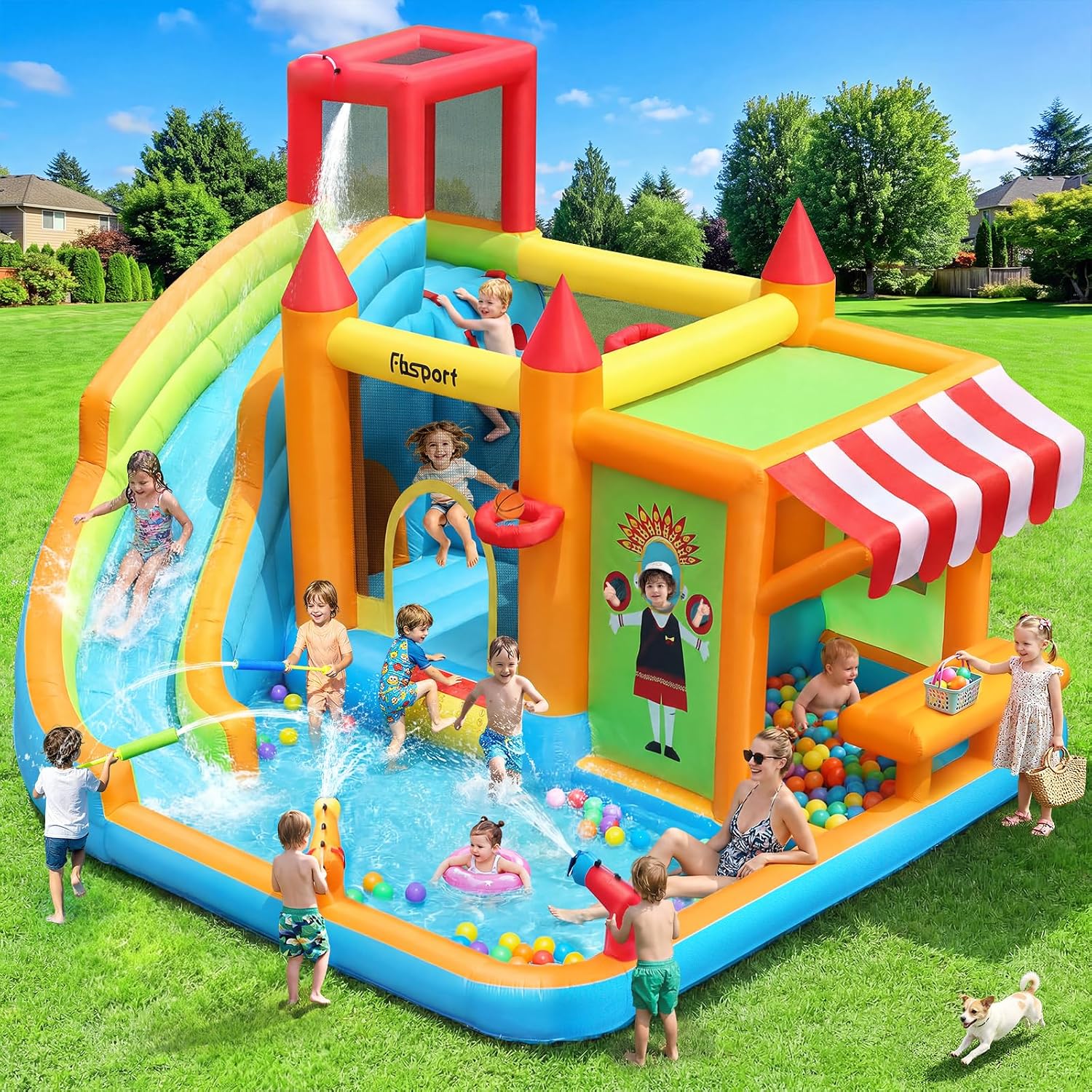 Rumah Loncat Tiup dengan Selun - Kids Toys House ulasan dan harga